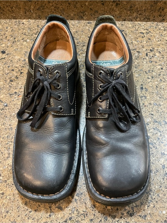 Clarks Un.Ravel Sz 12 Black Leather Business Casual Breathable Rugged Work Shoe main image 10